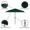Pure Garden 9ft Half Umbrella, Hunter Green 50-LG1036